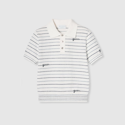 Polo pour enfant en coton à rayures
