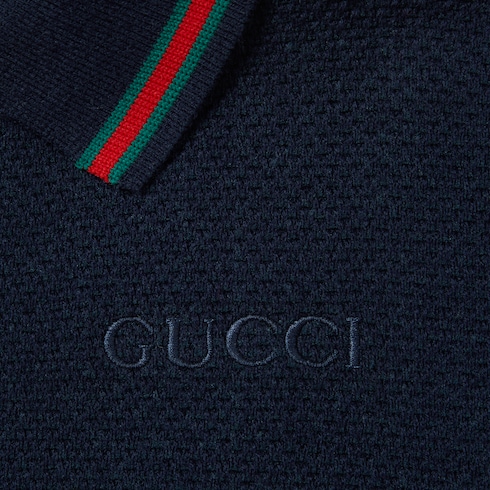 Abito polo bambino in cotone con ricamo