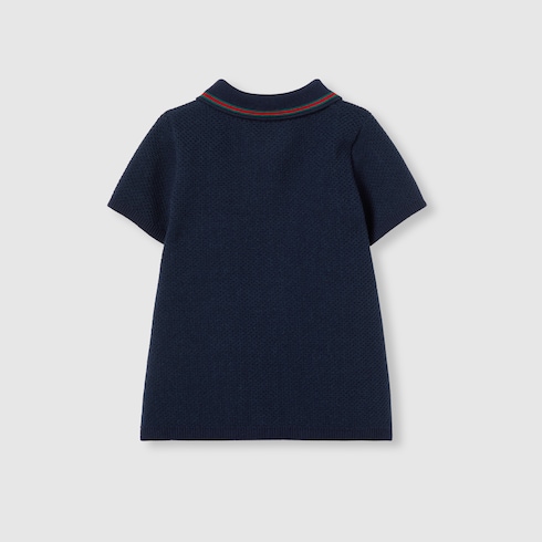 Baby cotton polo dress with embroidery