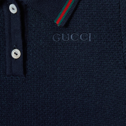 Baby cotton polo dress with embroidery