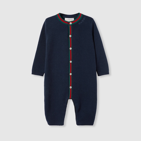 Tutina neonato in cotone con ricamo