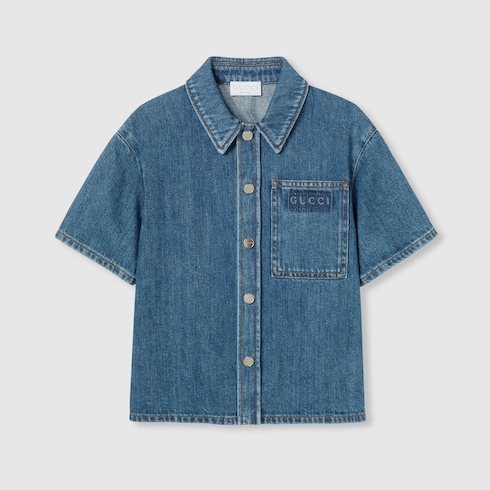 Children's lasered denim shirt