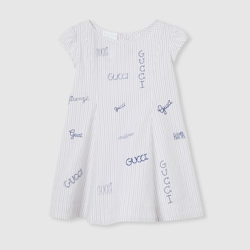Children's embroidered muslin dress