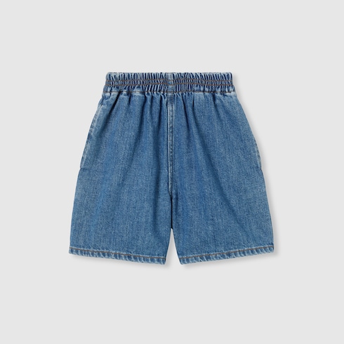 Children's lasered denim shorts
