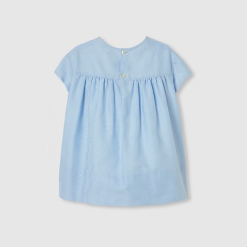 Baby GG cotton dress with Web