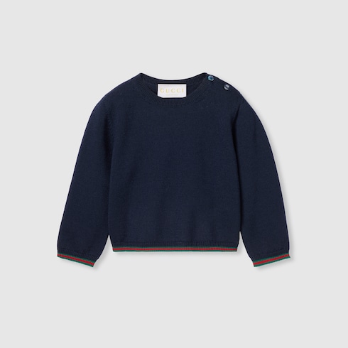 Maglione neonato in lana con Web