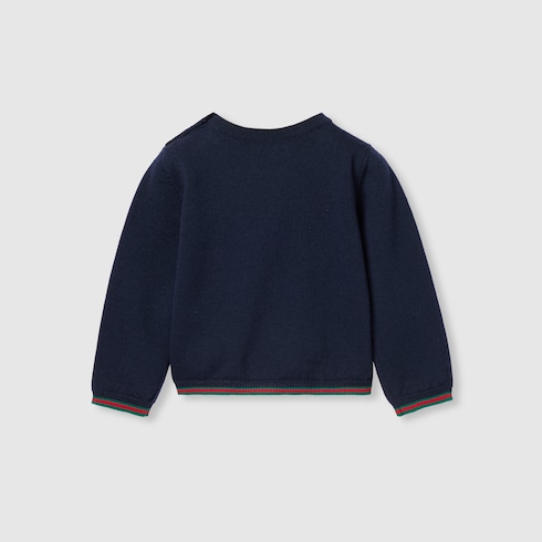 Maglione neonato in lana con Web