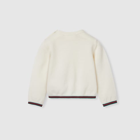 Maglione neonato in lana con Web