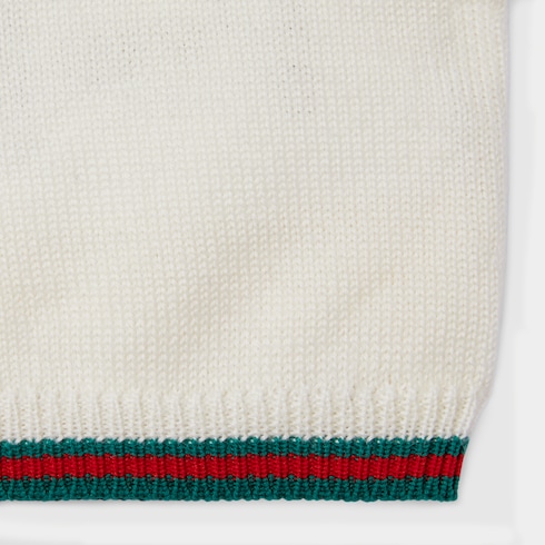 Maglione neonato in lana con Web