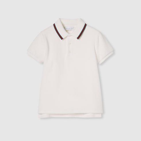 Children's cotton polo shirt with Web