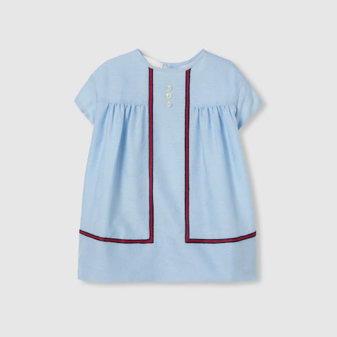 Baby GG cotton dress with Web