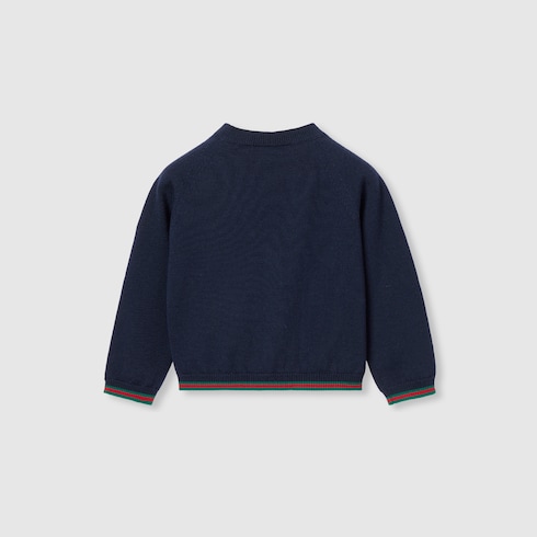 Cardigan neonato in lana con Web