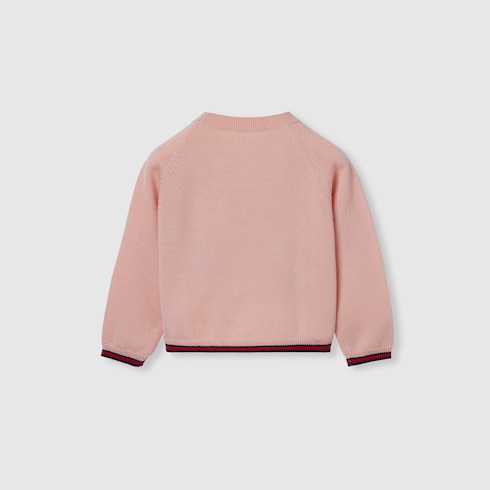 Cardigan neonato in lana con Web