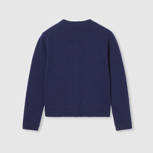 Children's wool cardigan with embroidery