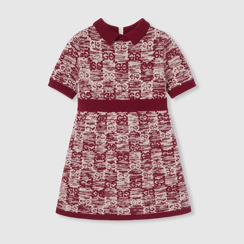 Children's GG wool jacquard dress