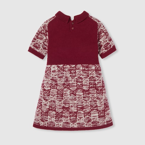 Children's GG wool jacquard dress