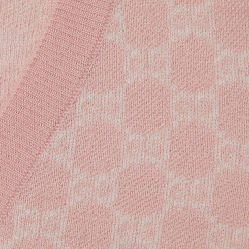 Cardigan neonato in jacquard di lana GG