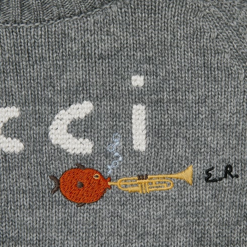 Pull pour enfant en laine avec broderie