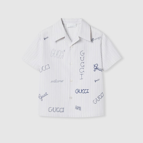 Chemise pour enfant en mousseline brodée