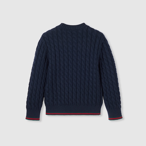 Children's wool sweater with Web