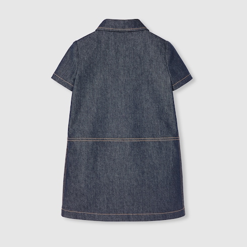 Robe pour enfant en denim avec détail Mors
