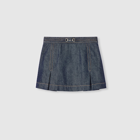 Falda infantil de denim con Horsebit