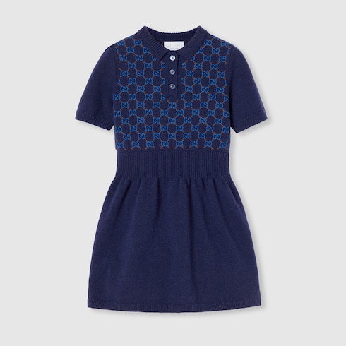 Children's wool dress with embroidery