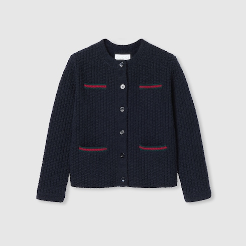 Children's wool cardigan with Web