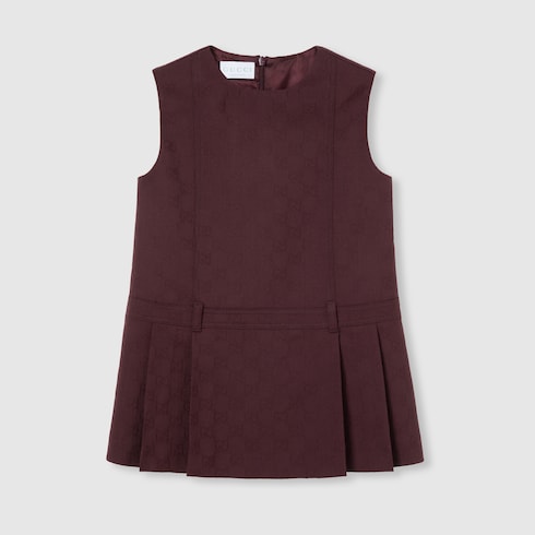 Vestido infantil de lana con GG
