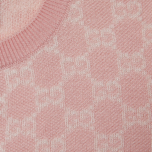 Cardigan bambino in jacquard di lana GG
