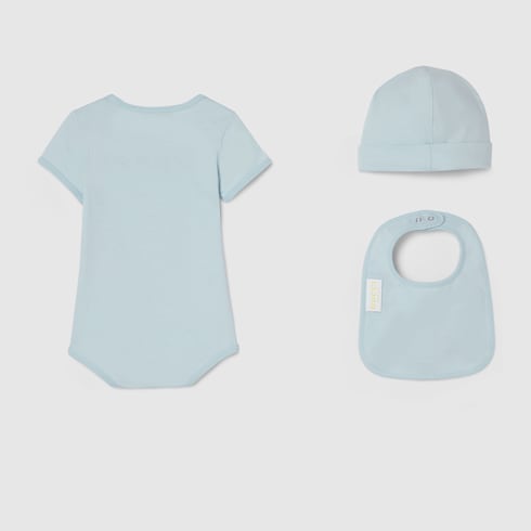 Baby printed cotton three-piece gift set