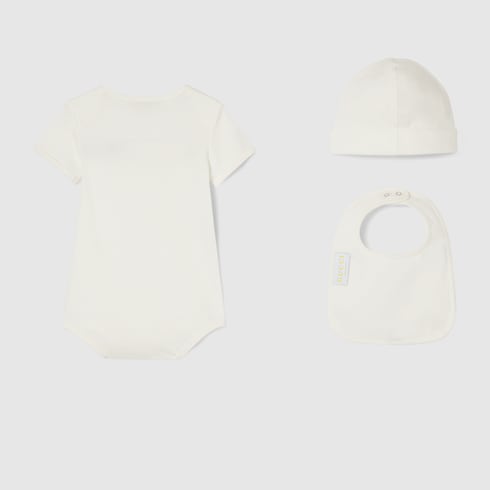 Baby printed cotton three-piece gift set