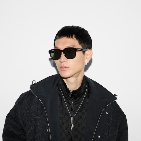 Low nose bridge fit square sunglasses