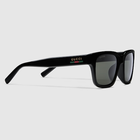 Low nose bridge fit rectangular sunglasses
