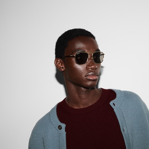 Sonnenbrille mit eckigem Rahmen