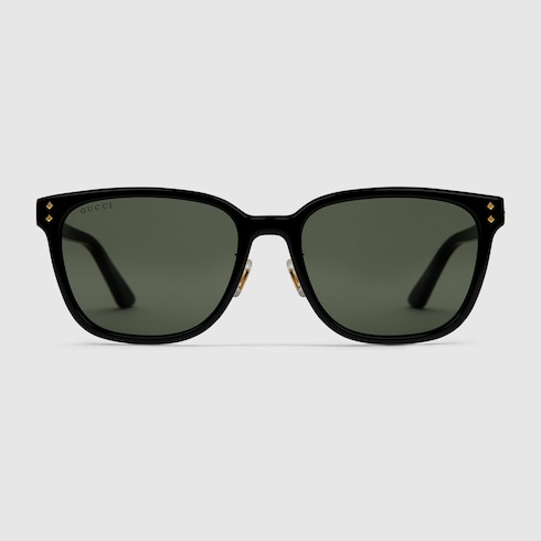 Low nose bridge fit square sunglasses