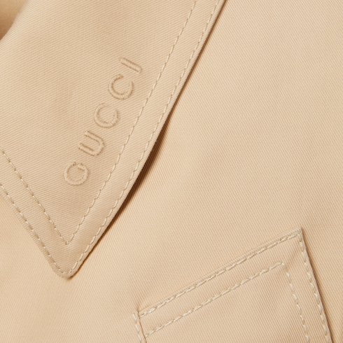 Cotton gabardine short sleeve jacket Detail 6