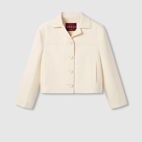 GG wool silk crêpe jacquard jacket