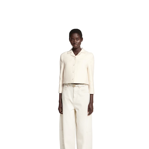 GG wool silk crêpe jacquard jacket