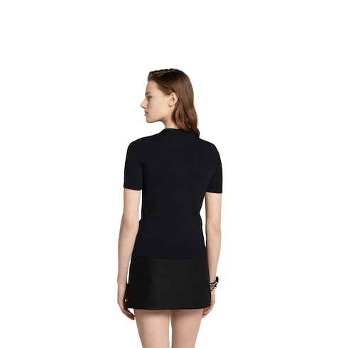 Maglia in tessuto a coste con intarsio