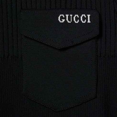 Maglia in tessuto a coste con intarsio