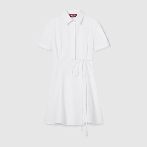 Embossed heavy cotton poplin dress Detail 2