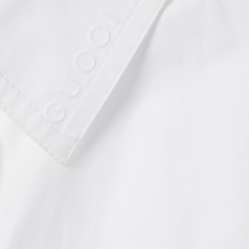 Robe en popeline de coton épaisse embossée