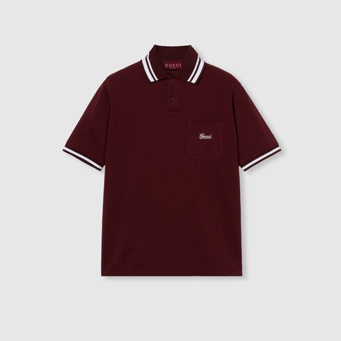 コットンピケ ポロシャツグッチ ロッソ アンコーラ | GUCCI公式