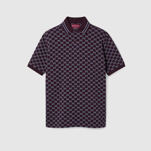 GG cotton piquet jacquard polo shirt Detail 2