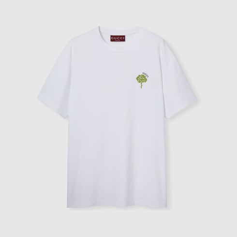 Cotton jersey T-shirt with embroidery Detail 2