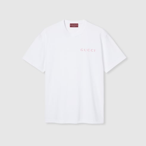 T-shirt in jersey di cotone stampato