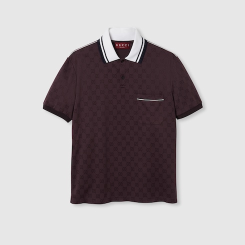 GG nylon and cotton polo shirt Detail 2