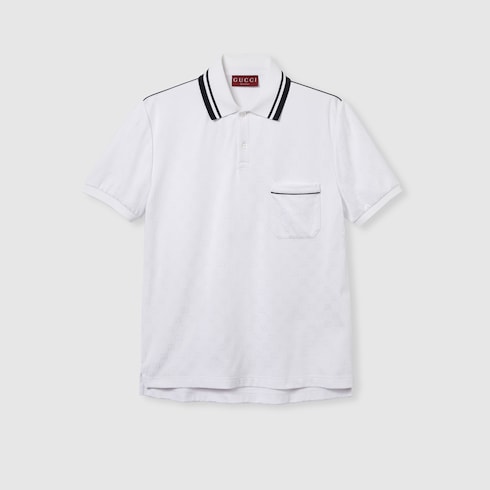 GG nylon and cotton polo shirt Detail 2