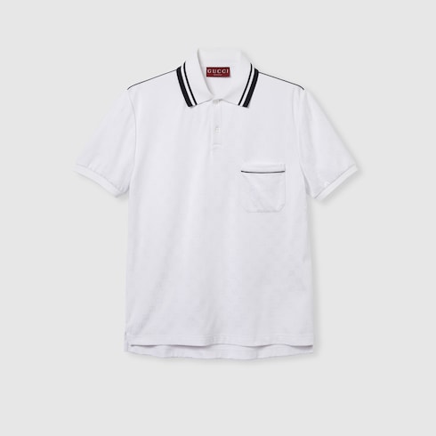 Polo in nylon e cotone GG